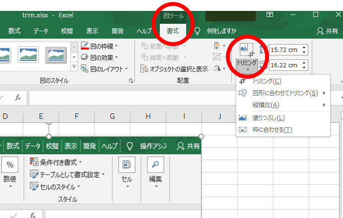 エクセルにいれた画像の一部分だけを切り抜きたい エクセル小技集